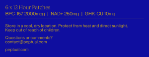 BPC-157 2000mcg / NAD+ 250 mg / GHK-CU 10mg Patch Rx