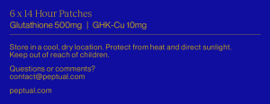 Glutathione 500mg /GHK-CU 10mg Patch Rx