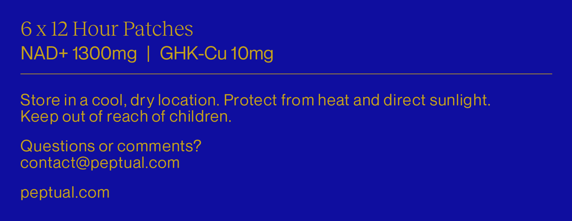 NAD+ 1300mg /GHK-CU 10mg Patch Rx